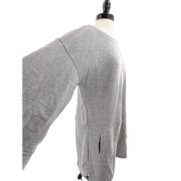 Laundry By Shelli Segal Women Gray Cotton Blend Sweatshirt Dress Size Medium - Picture 8 of 12